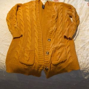 Cable knit cardigan